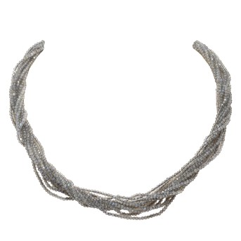 JÖRG HEINZ 10-reihiges Collier aus Labradoritrondellen