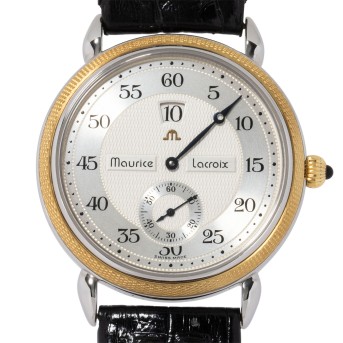 MAURICE LACROIX Neo-Vintage Masterpiece "Heure Sautante" Herrenuhr, Ref. 28505. Full Set 1996.