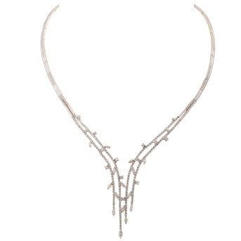 Collier mit Diamanten zus. ca. 3 ct,