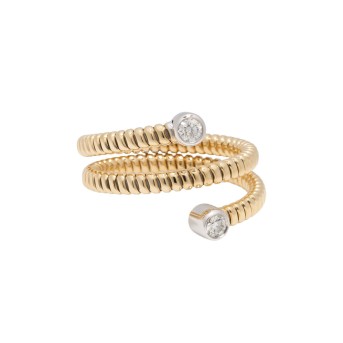 Flexibler Ring mit 2 Brillanten