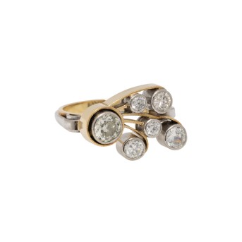 Ring mit Diamanten zus. ca. 1,25 ct,