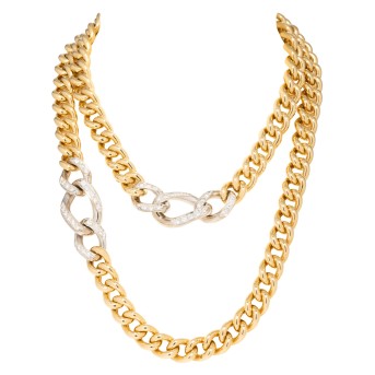 Gliederkette mit Brillanten von zus. ca. 4,4 ct,