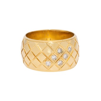 Ring mit 6 Brillanten von zus. ca. 0,18 ct, 
