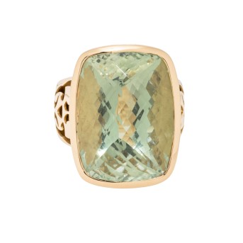 WEMPE Ring mit facettiertem Prasiolith