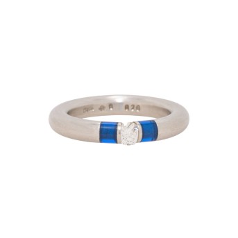 BUNZ Spannring mit Brillant 0,26 ct (punz.),