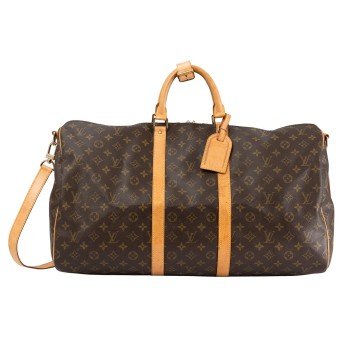 LOUIS VUITTON LOUIS VUITTON VINTAGE Weekender 'KEEPALL 55 BAND.'.