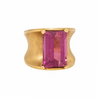 Ring mit wunderschönem pinkfarbenem Rubelit ca. 14 ct
