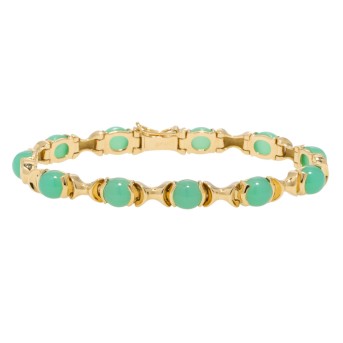GOLDBAUR Armband mit Chrysoprascabochons