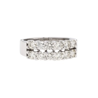 Memoirering mit 12 Brillanten, von zus. 1,50 ct,