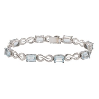 Armband mit 8 Aquamarinen