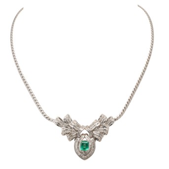 Collier mit Diamanten in versch. Schliffformen
