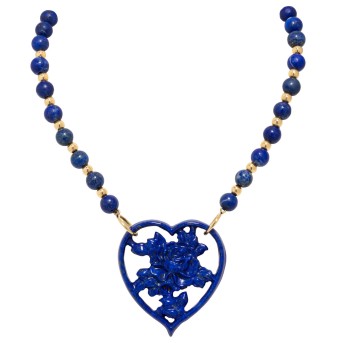 Collier aus Lapis-lazuli-Perlen
