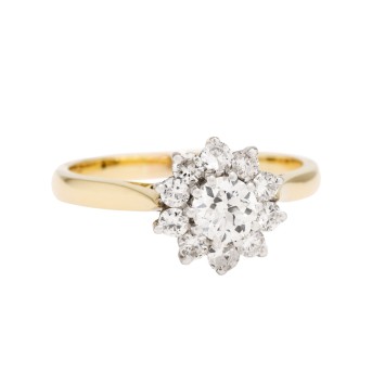 Ring mit Diamant-Blüte 