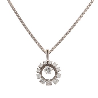 Anhänger mit Brillanten von zus. ca. 0,8 ct,
