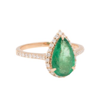 Ring mit Smaragd von 1,71 ct (punz.)