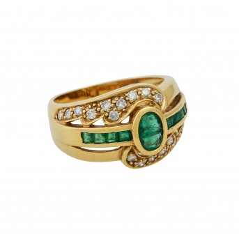 DR, Diamanten, Smaragde, 18K