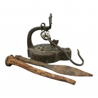 Convolute metal excavations: 3pcs.