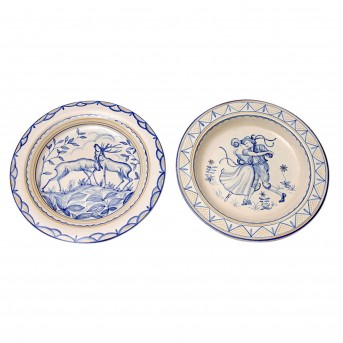 Zwei große Wandteller, 20.Jh.,