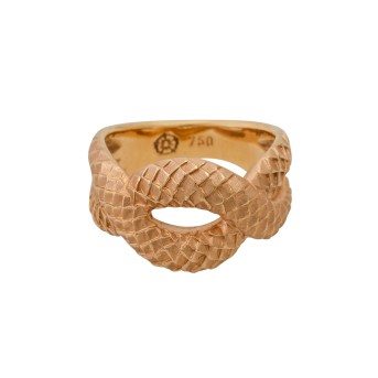 R-006-04 Damenring Twist 18 Kt, Weite 5.