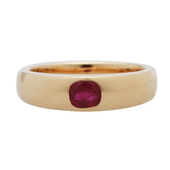 Bandring. Bes. mit 1 hochfeinen Rubin  5x4 mm.