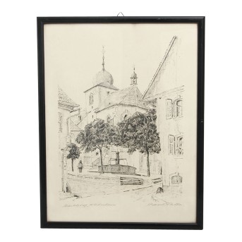 DAHLEN, Paul (1881-1954) 'Marketplace, Wachenheim'.