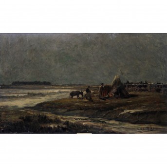 ADAM, RICHARD BENNO (1873-1937): "In the Puszta," 1922,