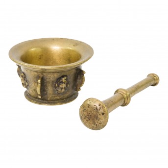 BRONZE-MÖRSER MIT PISTILL