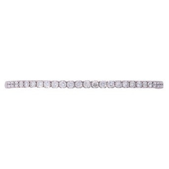 Flexibler Armreif, WG 18 K, besetzt mit 26 Diam-Brill., zus. 3,74 cts TW/vsi-si. 18cm.