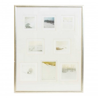 ZEH, ULRICH ZEH, ULRICH (geb. 1946), 8 Blatt Farbaquatintaradierungen "Landschaften",