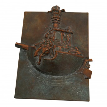 KNORR, WOLFGANG KNORR, WOLFGANG (geb. 1945), Bronzerelief 'Arche Noah',