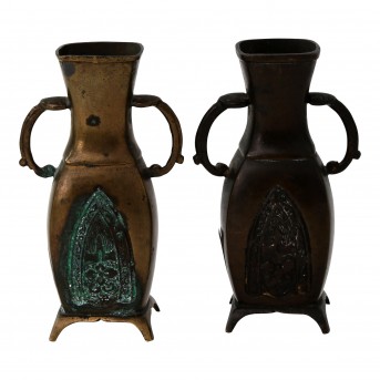 Paar Zierväschen aus Metall. CHINA, frühes 19. Jh.