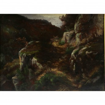 DEIKER, HANS, attr. (Düsseldorf 1876-after 1910, son of Johannes Chr. Deiker), 'Felsenlandschaft',
