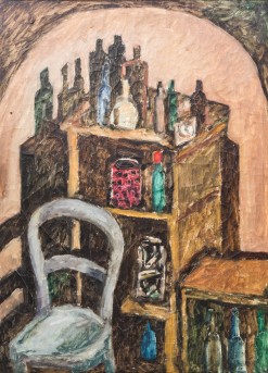 KONZELMANN, DIETER (1938-2015, artist in Marbach), 'Interieur',