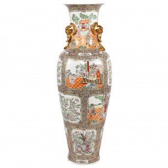 Canton style palace vase,
