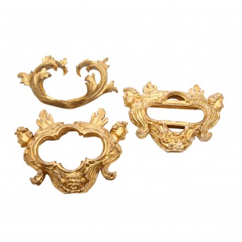 THREE WOODEN CUTTINGS, 19th c.  