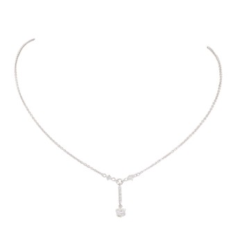 Necklace, WG 18K, set with diam.-brilliants in total approx. 0,493ct, W/si