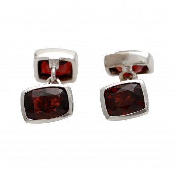 Timelessly elegant cufflinks with garnets, 