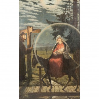 KAEMMERER, PAUL (Stuttgart 1868-1950 ebenda), "Heilige Familie auf der Flucht",