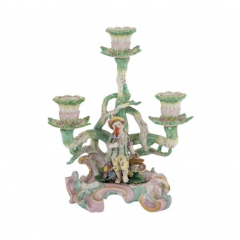 WALLENDORF (?) 3-flame figural chandelier 19th/20th century