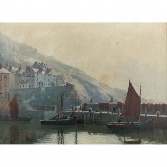 RIPPER, CHAS (Maler 19./20. Jh.), 'Fischer im Hafen',