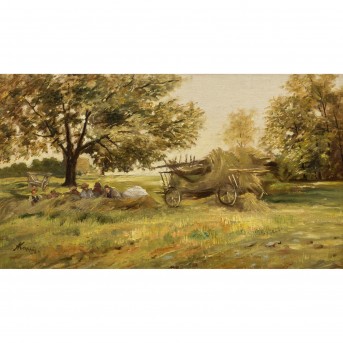 KAPPIS, ALBERT (Wildberg/Nagold 1836-1914 Stuttgart), 'Rast bei der Heuernte',