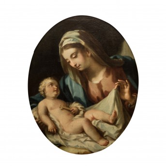 BATONI, Pompeo, ATTR./UMKREIS (P.B.: 1708-1787), 'Madonna mit Christuskind',