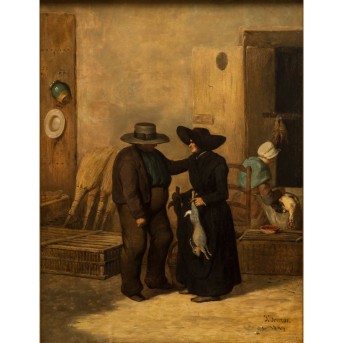 SEVERAC, T. (Maler/in 19. Jh.), "Jäger in der Küche",