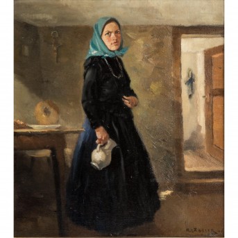 Painter of the 20th century, "Girl with jug