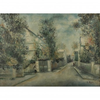 BOYER, E., WOHL Emile (1877-1948), "Suburban street in Paris",