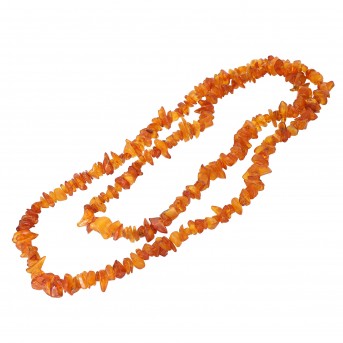 Long amber necklace,
