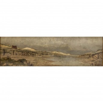 HEFFNER, KARL (1849-1925) 'Coastal Landscape'.