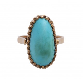 Ring, besetzt mit 1 Türkiscabochon.
