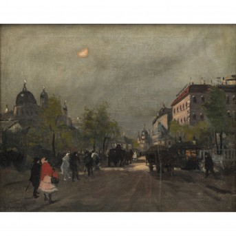 BERKES, ANTAL (1874-1938), "Big City Promenade".