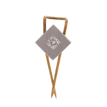 Anhänger/Durchläufer, besetzt mit 1 Brillant ca. 0,08ct. grav.